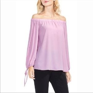 Vince Camuto Pink Off the Shoulder Top